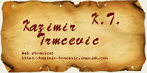 Kazimir Trmčević vizit kartica